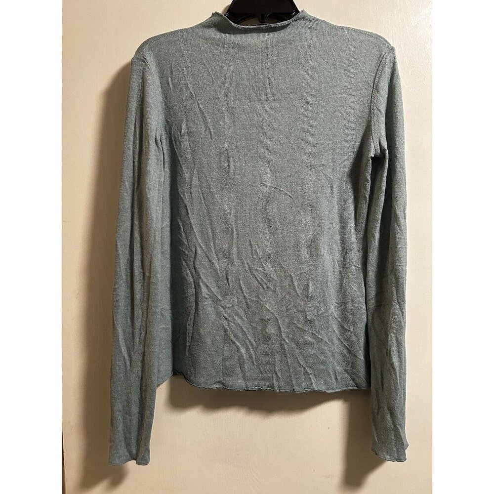 Zara Long Sleeve Shirt Women’s Medium Teal Color Simi Shear